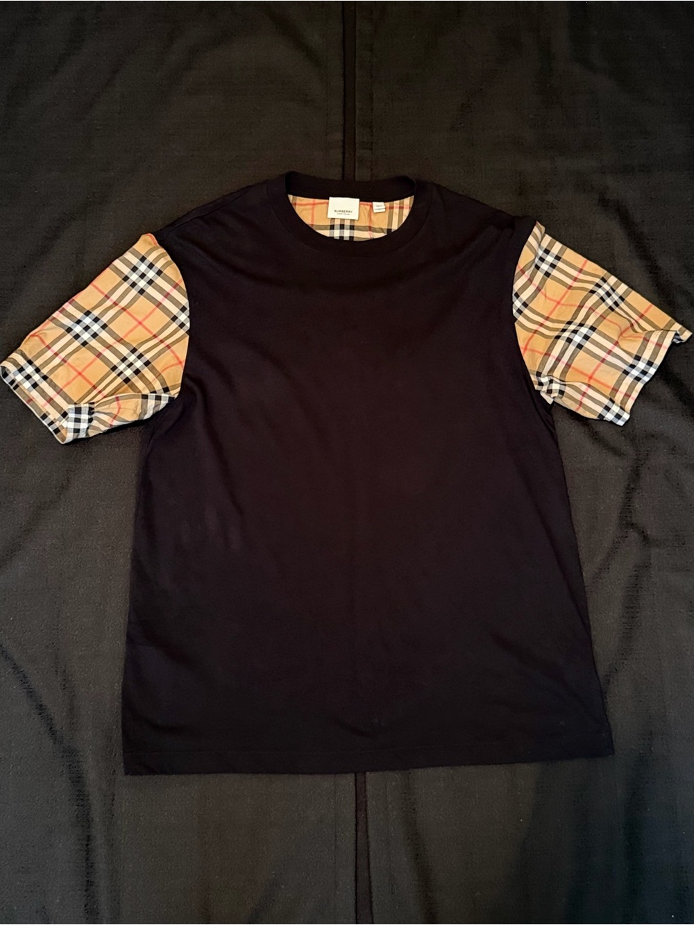 Burberry Serra Nova Check Sleeve T-Shirt